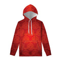 Chinese Lu Symbol Pattern Print Pullover Hoodie