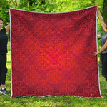Chinese Lu Symbol Pattern Print Quilt