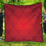 Chinese Lu Symbol Pattern Print Quilt