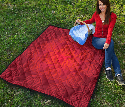 Chinese Lu Symbol Pattern Print Quilt
