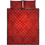 Chinese Lu Symbol Pattern Print Quilt Bed Set