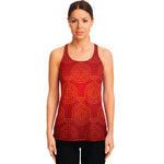 Chinese Lu Symbol Pattern Print Women's Racerback Tank Top