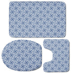 Chinese Luck Symbol Pattern Print 3 Piece Bath Mat Set