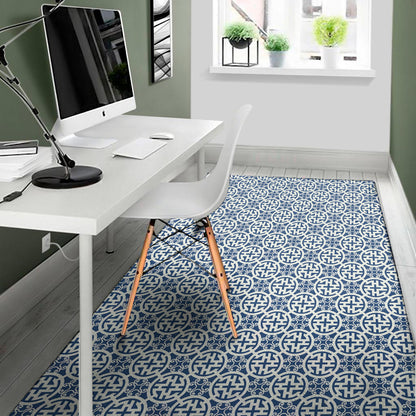 Chinese Luck Symbol Pattern Print Area Rug