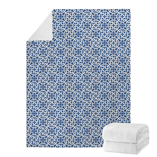 Chinese Luck Symbol Pattern Print Blanket