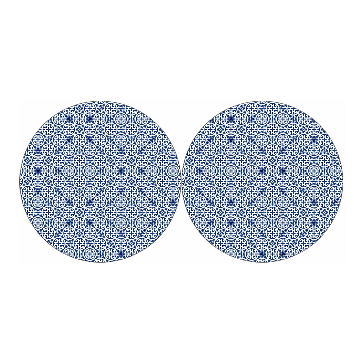 Chinese Luck Symbol Pattern Print Car Coasters