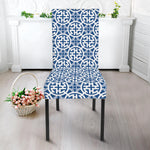 Chinese Luck Symbol Pattern Print Dining Chair Slipcover