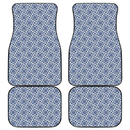 Chinese Luck Symbol Pattern Print Front and Back Car Floor Mats