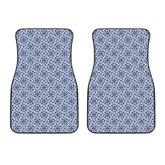 Chinese Luck Symbol Pattern Print Front Car Floor Mats