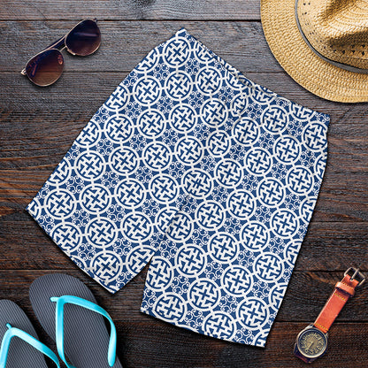 Chinese Luck Symbol Pattern Print Men's Shorts
