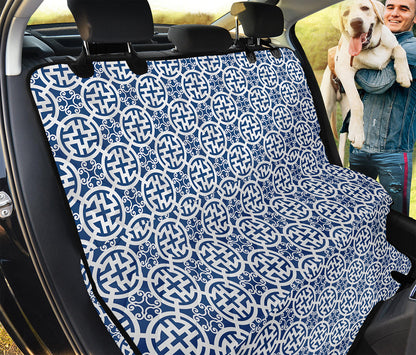Chinese Luck Symbol Pattern Print Pet Car Back Seat Cover