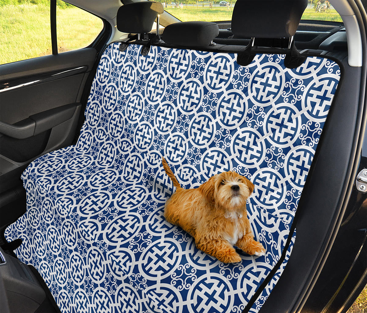 Chinese Luck Symbol Pattern Print Pet Car Back Seat Cover