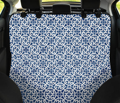 Chinese Luck Symbol Pattern Print Pet Car Back Seat Cover