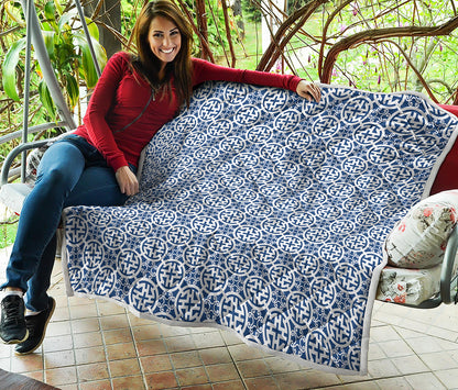 Chinese Luck Symbol Pattern Print Quilt