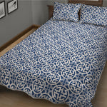 Chinese Luck Symbol Pattern Print Quilt Bed Set
