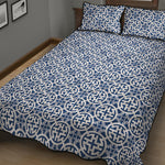 Chinese Luck Symbol Pattern Print Quilt Bed Set