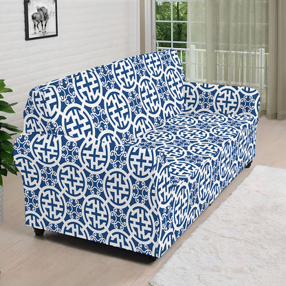 Chinese Luck Symbol Pattern Print Sofa Cover