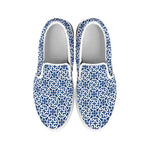 Chinese Luck Symbol Pattern Print White Slip On Shoes