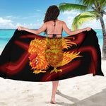 Chinese New Year Rooster Print Beach Sarong Wrap