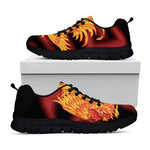 Chinese New Year Rooster Print Black Sneakers