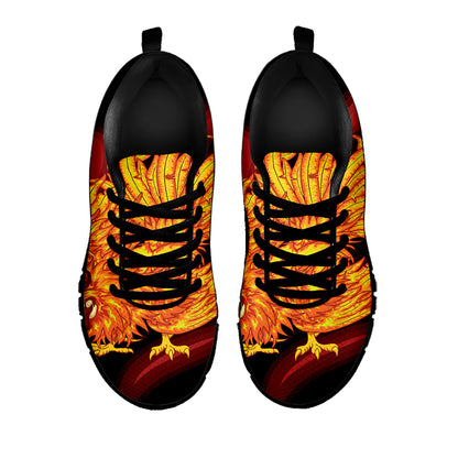 Chinese New Year Rooster Print Black Sneakers
