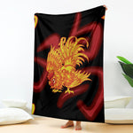 Chinese New Year Rooster Print Blanket