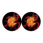 Chinese New Year Rooster Print Car Coasters