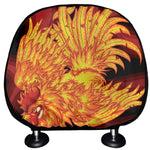 Chinese New Year Rooster Print Car Headrest Covers