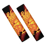 Chinese New Year Rooster Print Car Seat Belt Covers