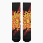 Chinese New Year Rooster Print Crew Socks