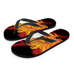 Chinese New Year Rooster Print Flip Flops