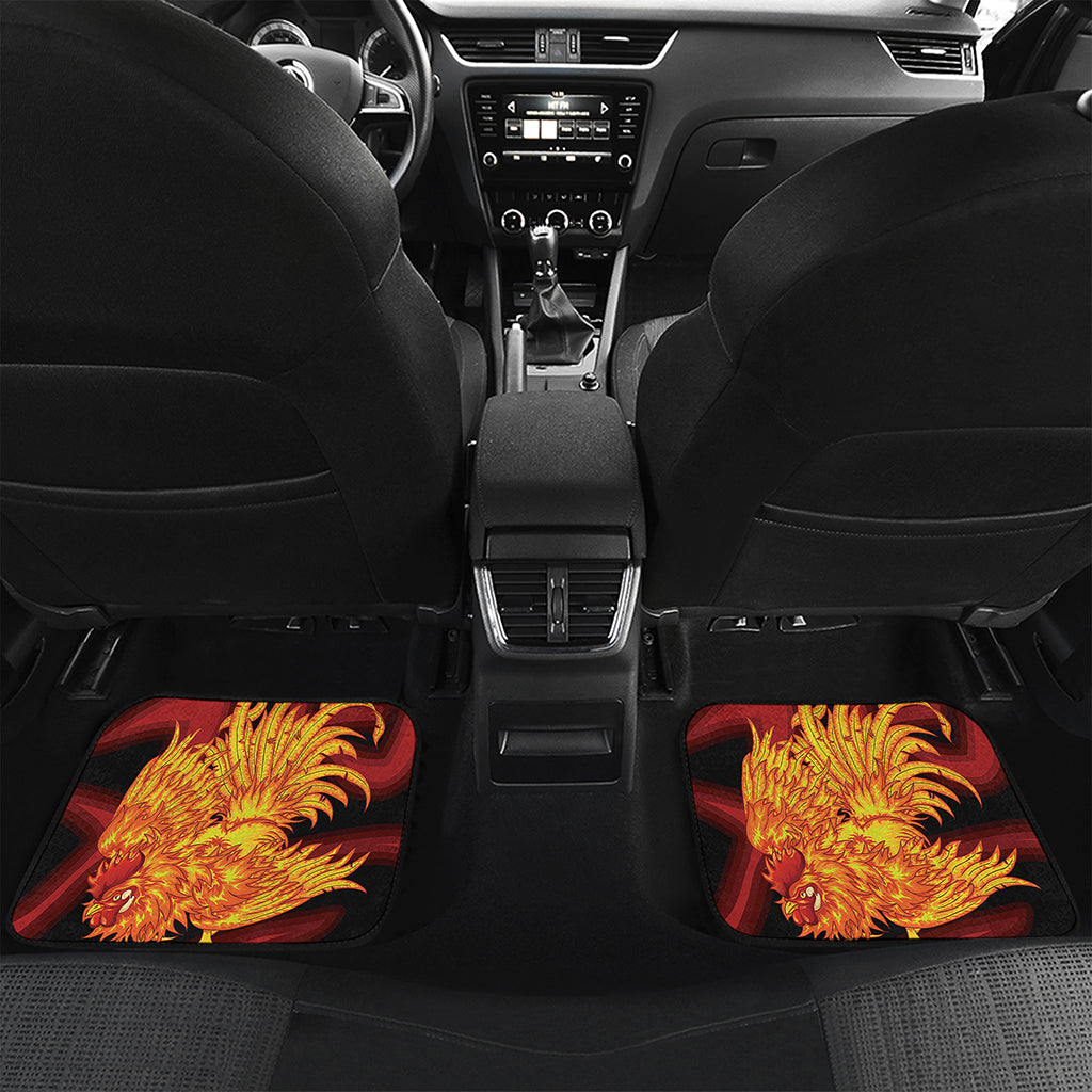 Chinese New Year Rooster Print Front and Back Car Floor Mats