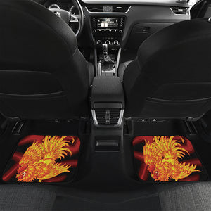 Chinese New Year Rooster Print Front and Back Car Floor Mats