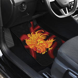 Chinese New Year Rooster Print Front and Back Car Floor Mats