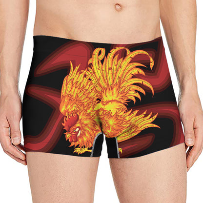 Chinese New Year Rooster Print Men's Boxer Briefs