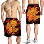 Chinese New Year Rooster Print Men's Shorts