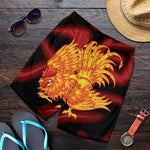 Chinese New Year Rooster Print Men's Shorts