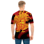 Chinese New Year Rooster Print Men's T-Shirt