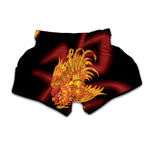 Chinese New Year Rooster Print Muay Thai Boxing Shorts