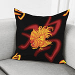 Chinese New Year Rooster Print Pillow Cover