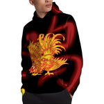 Chinese New Year Rooster Print Pullover Hoodie