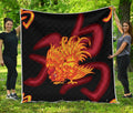 Chinese New Year Rooster Print Quilt