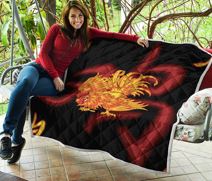Chinese New Year Rooster Print Quilt