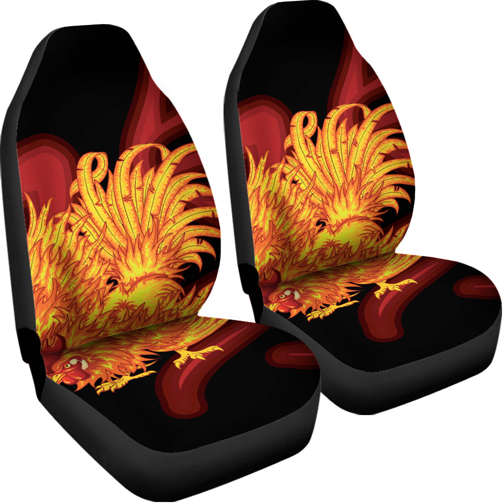 Chinese New Year Rooster Print Universal Fit Car Seat Covers