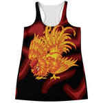 Chinese New Year Rooster Print Women's Racerback Tank Top