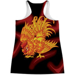 Chinese New Year Rooster Print Women's Racerback Tank Top