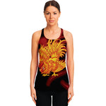 Chinese New Year Rooster Print Women's Racerback Tank Top