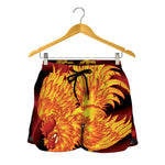 Chinese New Year Rooster Print Women's Shorts