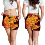 Chinese New Year Rooster Print Women's Shorts