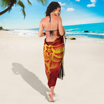 Chinese Ox Zodiac Sign Print Beach Sarong Wrap